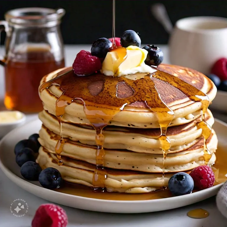 A mouthwatering image of Cinnamon Swirl Pancakes, (768*768)