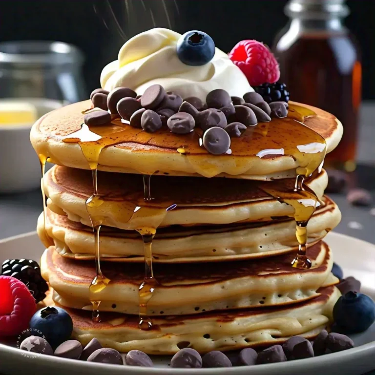 A delicious image of Chocolate Chip Pancakes,(768*768)
